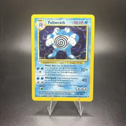 Poliwrath Base Set Holo Rare 13/102 1999 Vintage Pokemon TCG LP -g - Image 1