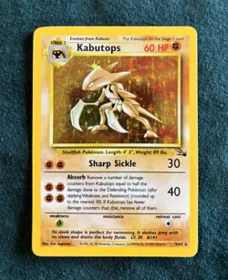 Pokemon Kabutops 9/62 Holo Rare Unlimited Fossil - Image 1