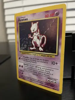 Pokemon TCG Mewtwo Holographic Very Rare 10/102 1999 Base Set Moderately Played - Image 3