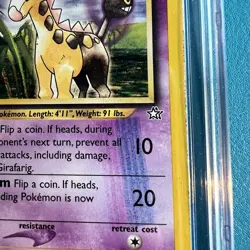 Ink Obstruction ERROR CGC 5.5 Girafarig 2000 Pokemon Neo Genesis 58/111 Misprint - Image 1