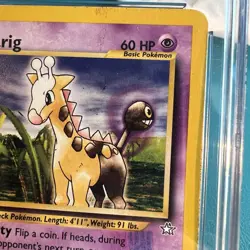 Ink Obstruction ERROR CGC 5.5 Girafarig 2000 Pokemon Neo Genesis 58/111 Misprint - Image 5