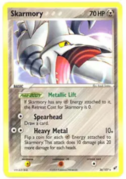 1x Skarmory - 26/107 - Rare Lightly Played Pokemon EX - Deoxys - Image 1