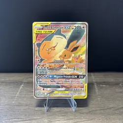 Pokemon TCG Eevee and Snorlax GX SM169 Sun & Moon Promo Holo Card - Image 1