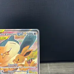 Pokemon TCG Eevee and Snorlax GX SM169 Sun & Moon Promo Holo Card - Image 3