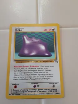 Ditto 18/62 Non Holo Fossil Set Rare Pokemon WOTC Mint - Image 1