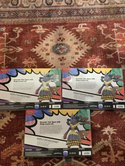 X3 Pokemon Mega Evolution Ascended Heroes Premium Poster Collection Lucario - Image 3