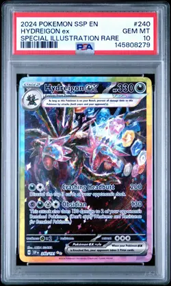 2024 POKEMON SSP EN-SURGING SPARKS SPECIAL ILLUSTRATION RARE HYDREIGON EX PSA 10 - Image 1