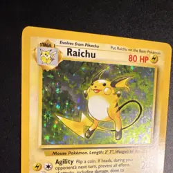 Raichu 14/102 Base Set Holo Rare Pokemon TCG Wizards 1999 English LP - Image 2