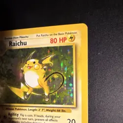 Raichu 14/102 Base Set Holo Rare Pokemon TCG Wizards 1999 English LP - Image 3