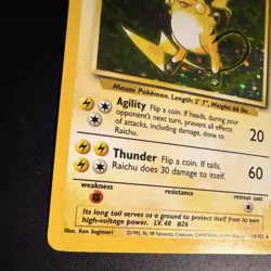 Raichu 14/102 Base Set Holo Rare Pokemon TCG Wizards 1999 English LP - Image 5