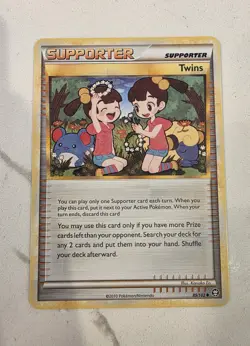 Twins 89/102 Pokemon - HGSS Triumphant Pokemon Card - NM - Image 1