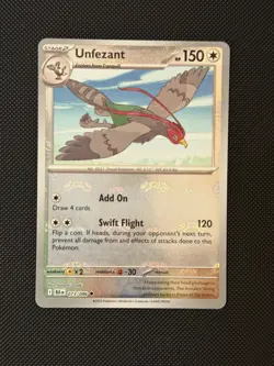 Unfezant 073/086 - Pokemon TCG - Scarlet & Violet Black Bolt (Masterball) - Image 1
