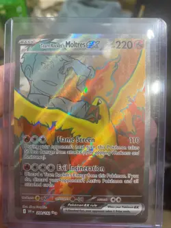 Team Rockets Moltres Pokemon Destined Rivals 208/182 Ultra Rare Full Art NM - Image 1
