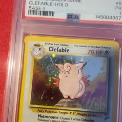 2000 POKEMON BASE SET 2 #5 CLEFABLE-HOLO PSA 1 Poor Pop 14 - Swirl - Image 2