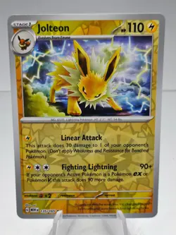 Jolteon Reverse Holo 135/165 Scarlet & Violet 151 Pokemon Card - Image 1
