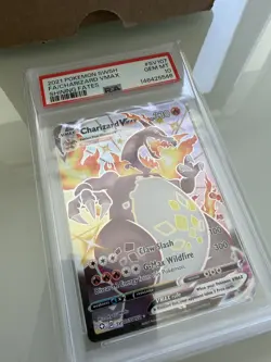 2021 POKEMON SWORD & SHIELD SHINING FATES #SV107 FA/CHARIZARD VMAX PSA 10 - Image 1