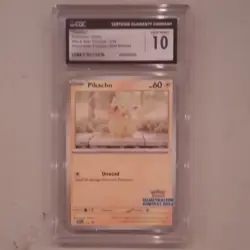Pokemon Pikachu 214 Black Star Promo CGC 10 Illustration Contest 2024 Winner - Image 1