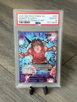 2025 ONE PIECE PRB02 SPECIAL ALTERNATE ART #061 MONKEY D. LUFFY PSA 10 - Image 1