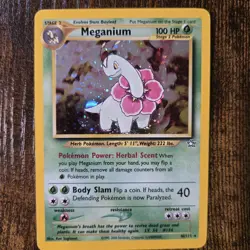 Pokemon Meganium 10/111 Neo Genesis Holo Rare 100 HP Stage 2 Pokemon Card - Image 1