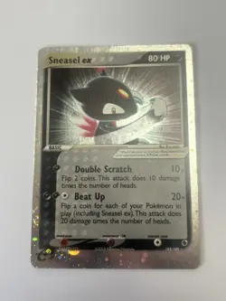 Sneasel EX Ultra Rare 103/109 EX Ruby And Sapphire Lightly Played Pokemon Card - Image 1