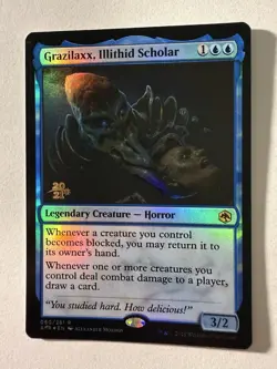 MTG 1x FOIL Grazilaxx, Illithid Scholar PRERELEASE PROMO Magic x1 NM - Image 1