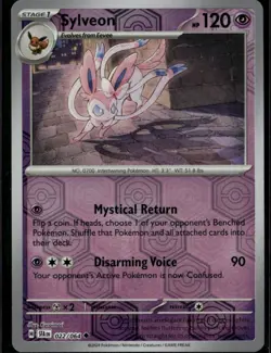 Sylveon Uncommon SV: Shrouded Fable 022/064 Psychic Reverse Holo Pokemon Card - Image 1