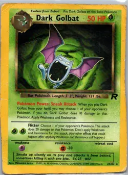 Pokemon TCG Dark Golbat 24/82 Team Rocket D - Image 1