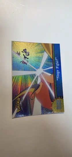 Topps Pokemon Series 3 Orange Islands OR7 "Stage Fight!" Rainbow Foil - Image 2