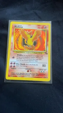Pokemon 1999 Moltress Holo Fossil MINT CONDITION Grade worthy - Image 1