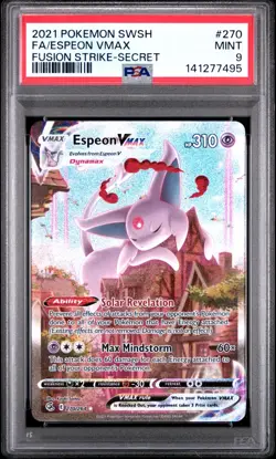Pokemon PSA 9 Espeon VMAX Alternate Art Secret 270/264 Fusion Strike Holo - Image 1