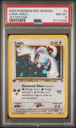 Pokemon Lugia Neo Genesis 1st Edition Holo Rare #9 PSA 8 - Image 1