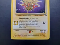 Pokemon - Zapdos 30/62 Rare Fossil - Image 3