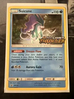 Pokemon TCG Suicune SM149 Sun & Moon Prerelease Black Star Promo Holo HP - Image 1