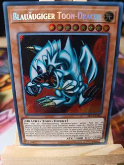 Blauaugiger Toon-Drache SRL-DE000 Secret Rare 25th DE NM YUGIOH - Image 1