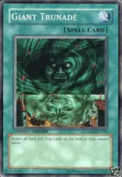 Yu-Gi-Oh 3x Giant Trunade - - - GLD2 - Image 1