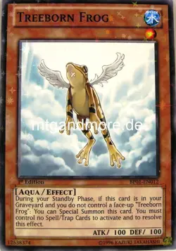 Yu-Gi-Oh 1x Treeborn Frog - BP01 - Starfoil Rare Battle Pack - Image 1