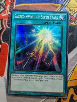 Sacred Sword Of Seven Stars - MP14-EN042 - Super Rare 1st Edition Yugioh VLP/LP - Image 1