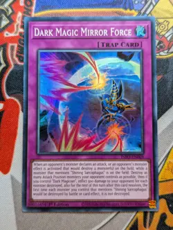 Dark Magic Mirror Force INFO-EN069 Super Rare 1st Edition YuGiOh TCG Card - Image 1
