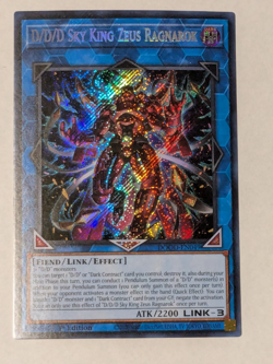 D/D/D Sky King Zeus Ragnarok Secret Rare Yugioh! DOOD - Image 1