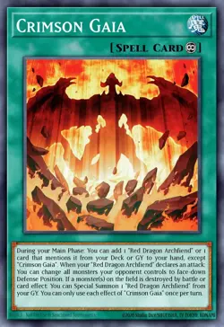 Yugioh RA05-EN070 - Crimson Gaia - Secret Rare - Image 1