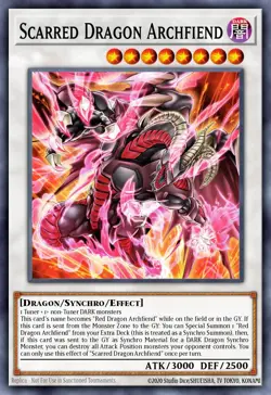 Yugioh RA05-EN044 - Scarred Dragon Archfiend - Secret Rare - Image 1