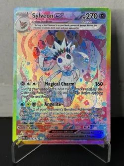 Pokemon TCG Prismatic Evolution Sylveon EX Card 156/131 FAN Version for Display - Image 1