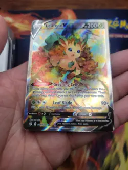 Pokemon Evolving Skies Leafeon v Alternative Art Card 167/203 PACK FRESH MINT - Image 2