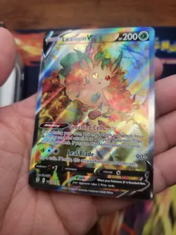 Pokemon Evolving Skies Leafeon v Alternative Art Card 167/203 PACK FRESH MINT - Image 3