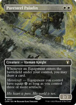 Puresteel Paladin (Borderless Alternate Art) [Commander Masters] Foil Near Mint - Image 1