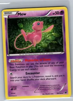 Mew 29/124 Holo XY - Fates Collide - Pokemon Card - LP - Image 1
