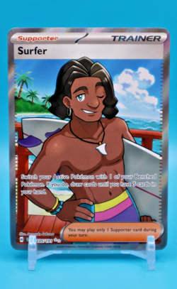 Pokemon TCG: Surfer - 235/191 - Ultra Rare - Surging Sparks Card - NM/M - Image 1