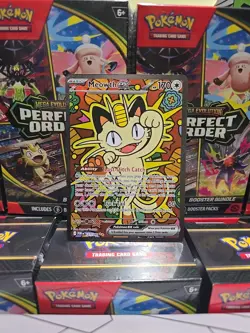 Pokemon TCG - Meowth EX 121/088 - Illusttation Rare - Perfect Order - Mint - Image 1