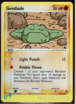 VINTAGE 2003 POKEMON GEODUDE 55/97 EX DRAGON REVERSE HOLO NM - Image 1