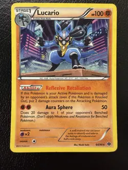 Lucario 64/99 Next Destinies Holo Rare Pokemon Card LP - Image 1